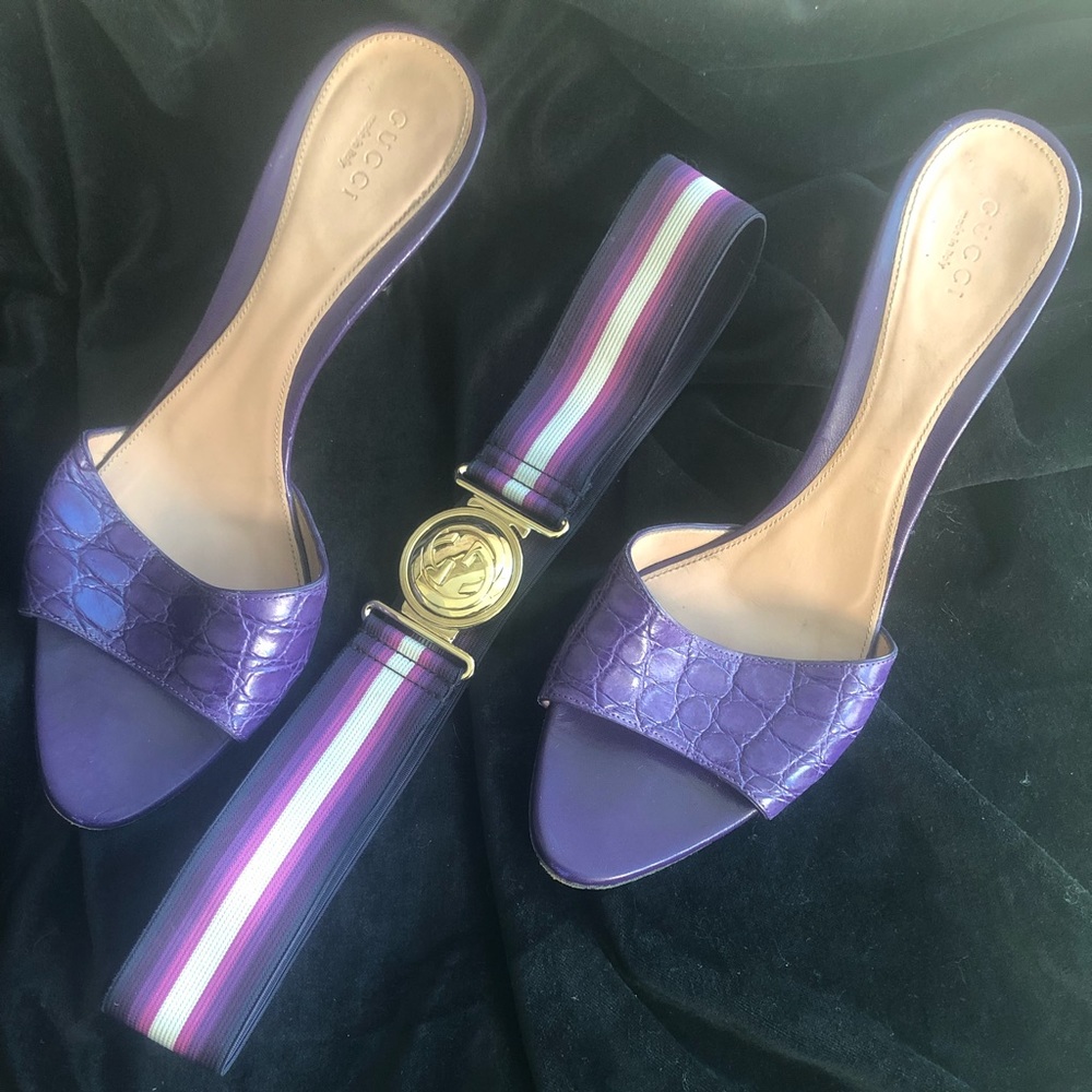 Authentic Gucci Tom Ford Bamboo Heels & Gucci Belt
